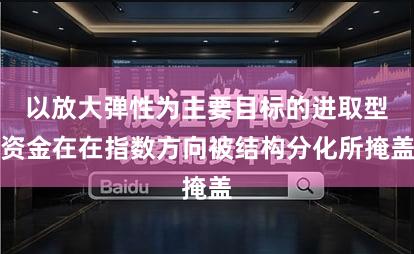 以放大弹性为主要目标的进取型资金在在指数方向被结构分化所掩盖